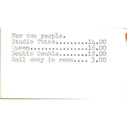 Pat Boone Inn Waldport OR Ron E. Johnson Vintage Business Card SE3-B1