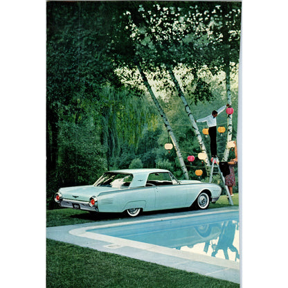 Teal Ford Thunderbird Automobile Car - Vintage Magazine Ad D20