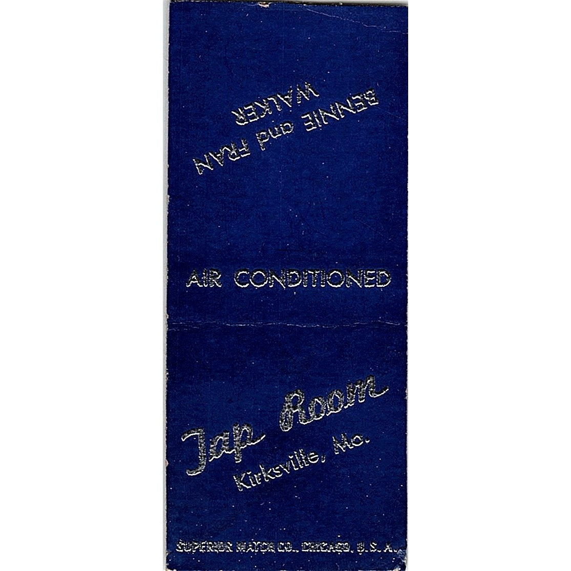 Tap Room Kirksville MO Vintage Matchbook Cover SC7-Y7