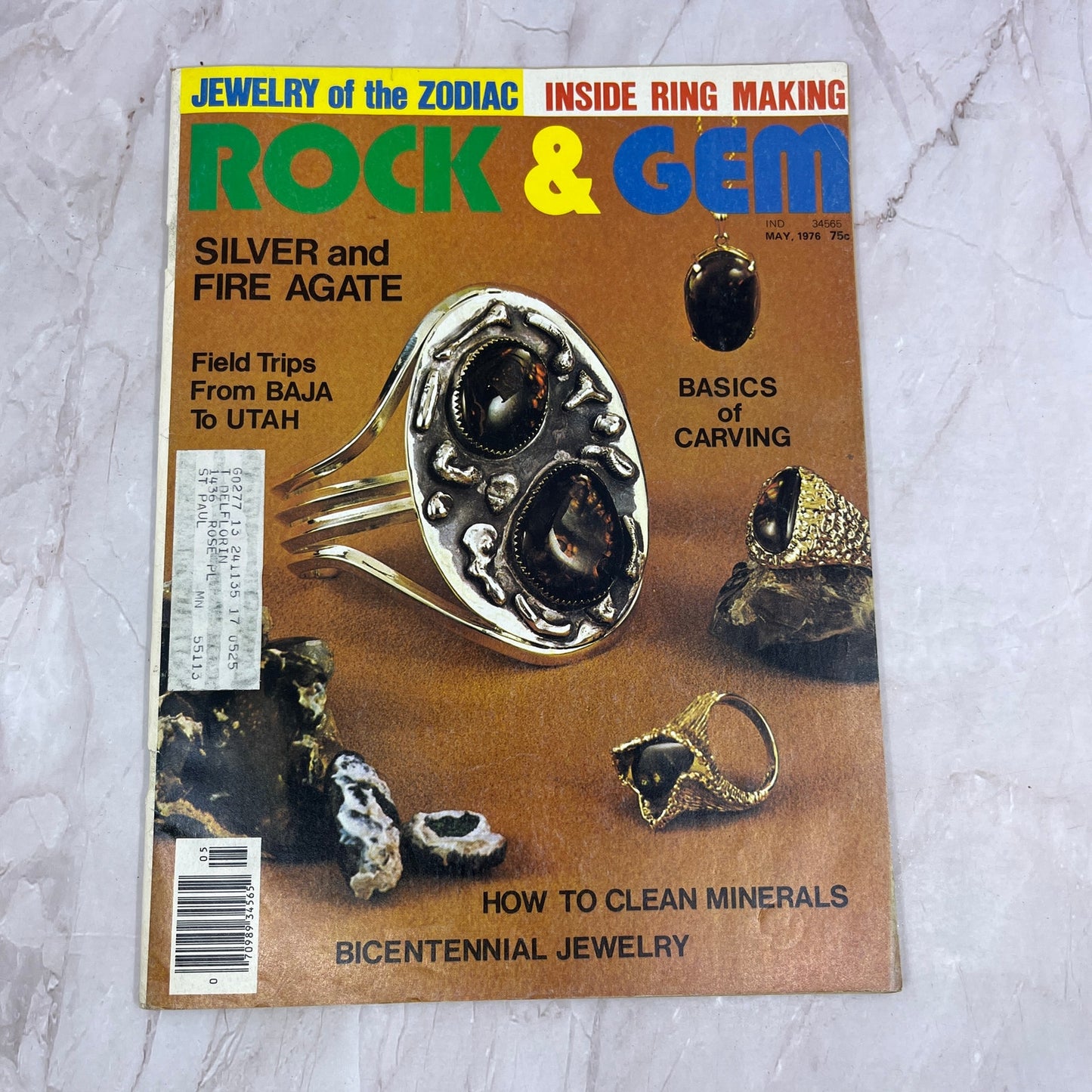 Jewelry of the Zodiac Silver and Fire Agate - Rock & Gem Magazine - May 1976 M24