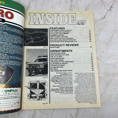 1988 April - Treasure Magazine - Treasure Hunting Prospecting Metal Detector M15