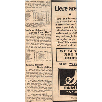 Egekvist Bakeries VA & SA Egekvist 1935 Minneapolis Journal Advertisement AB9