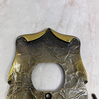 Vintage Amerock Carriage House Brass Outlet Plate Cover 9082-1 TF4