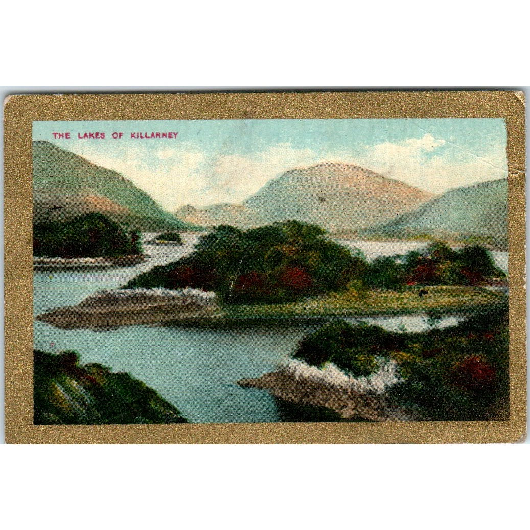 1911-12 The Lakes of Killarney Pan Handle Card Scrap Sights and Scenes AD8-Q3