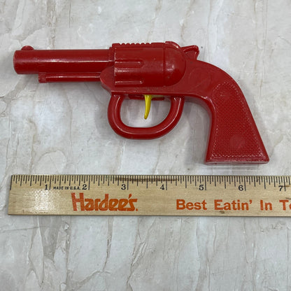 Vintage Plastic Toy Cowboy Pistol Red Six Shooter Pyro Toys TI9