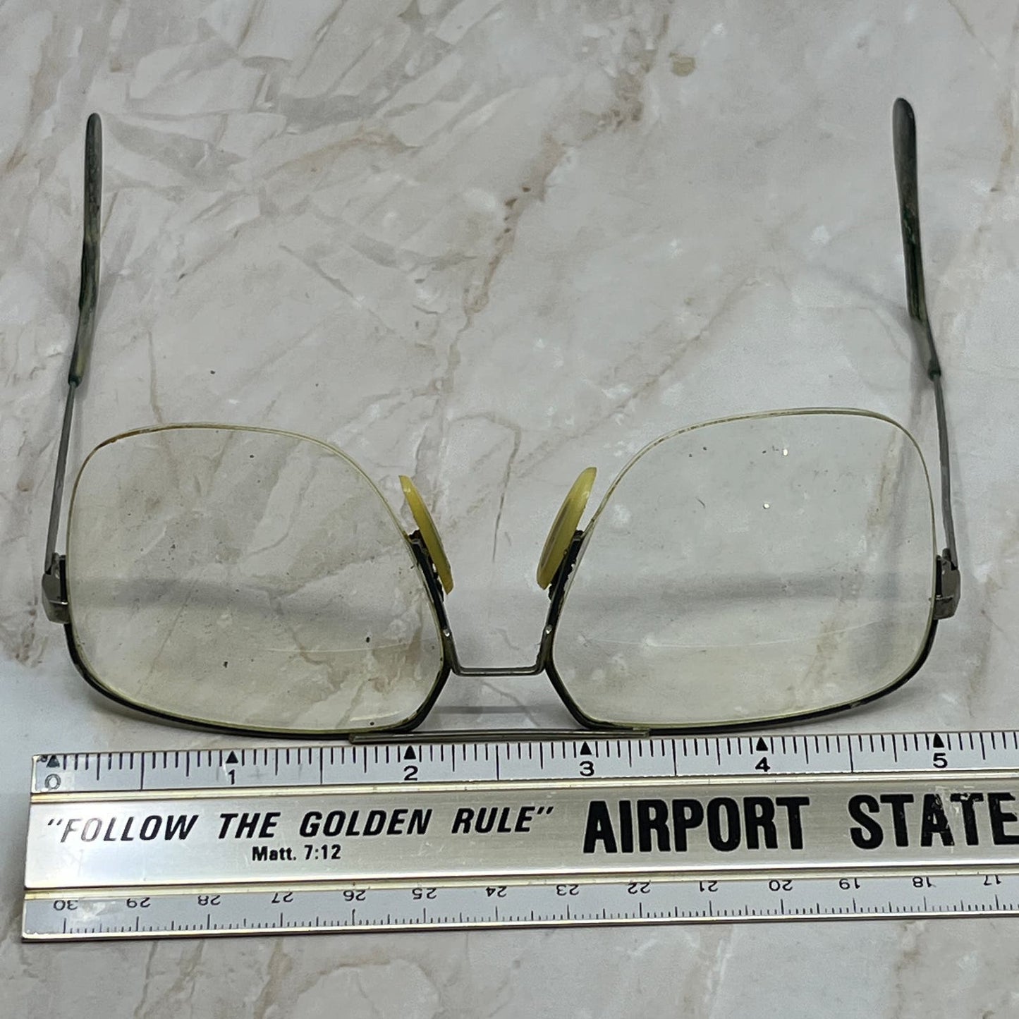Stetson Half-Rim Silver Tone Aviator Sunglasses Eyeglasses Frames TE9-G6-2
