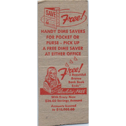 Ben Franklin Federal St. Paul Minneapolis Vintage Matchbook Cover SF4-Y8