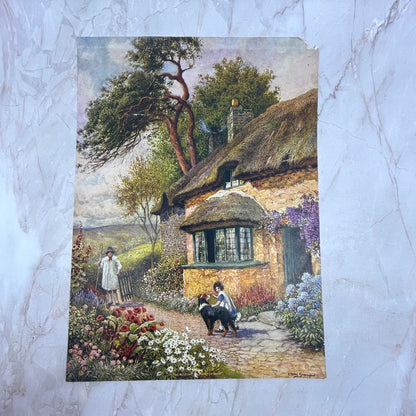The Welcome of the Open Door Claude Strachan Vintage Art Print 10x13 FL6-4