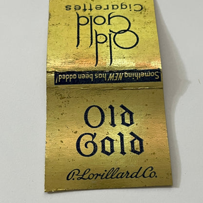 Old Gold Cigarettes P. Lorillard Co Vintage Matchbook Cover TB6-MB1-12