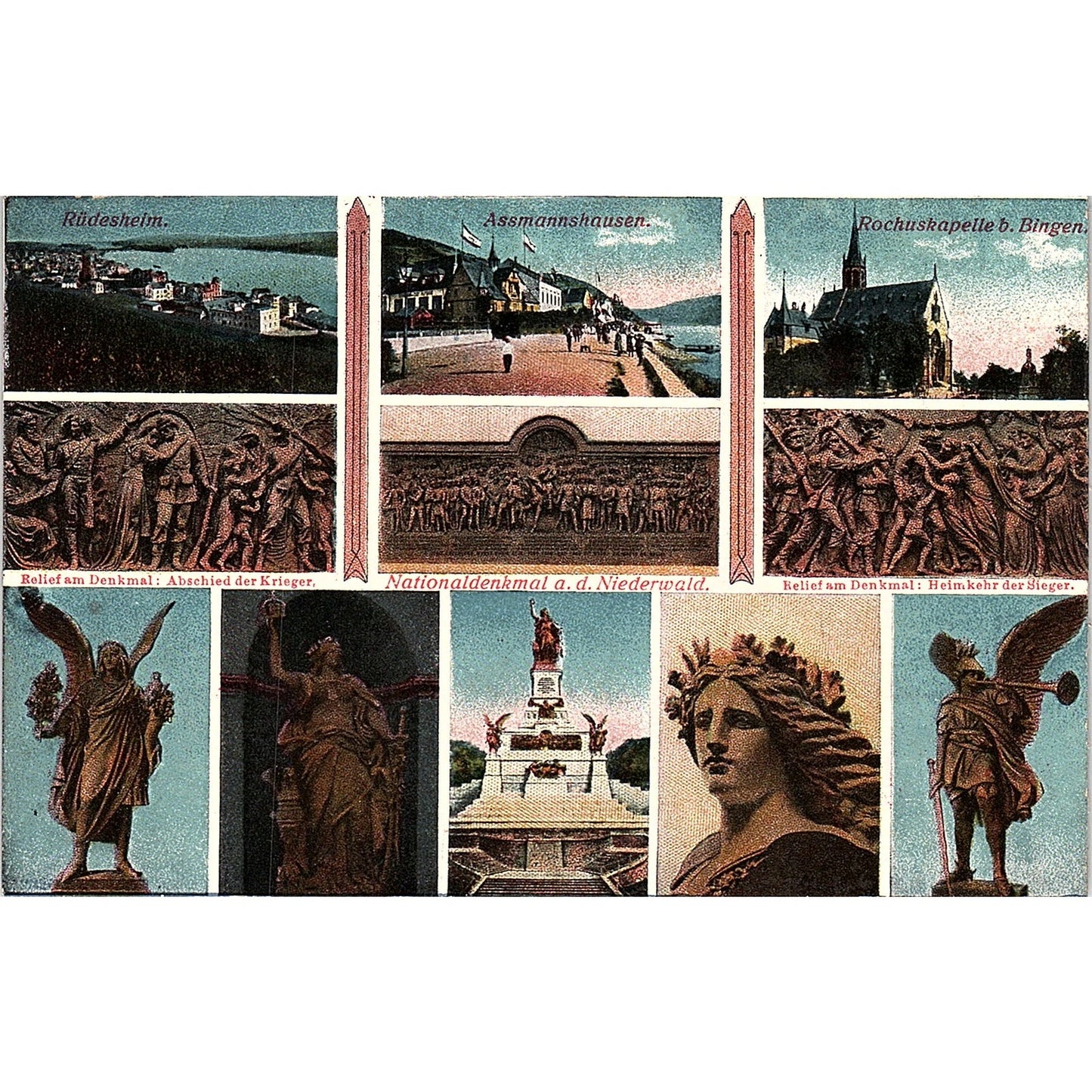 Rüdesheim Assmannhausen Rockuskapelle German Antique Postcard PE9