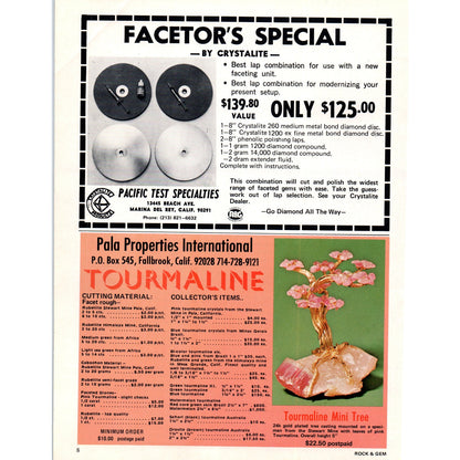 Lortone Lapidary Saw Seattle WA 1971 Magazine Ad D23