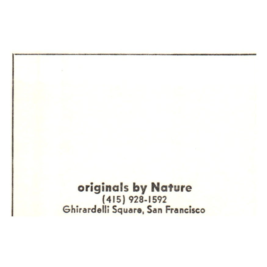 Originals by Nature Ghirardelli Square San Francisco Business Card SF3-B1