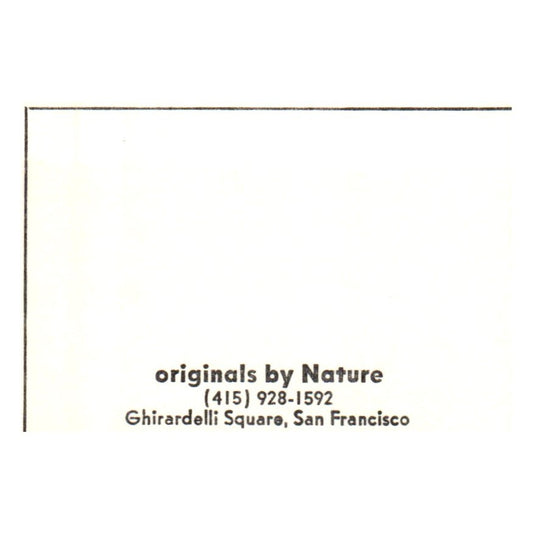 Originals by Nature Ghirardelli Square San Francisco Business Card SF3-B1
