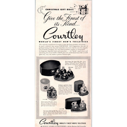 Courtley World's Finest Men's Toiletries 1951 Magazine Ad D17