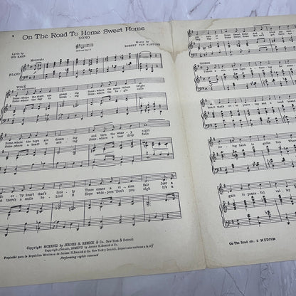 On The Road To Home Sweet Home Egbert Van Alstyne Gus Kahn 1917 Sheet Music V15