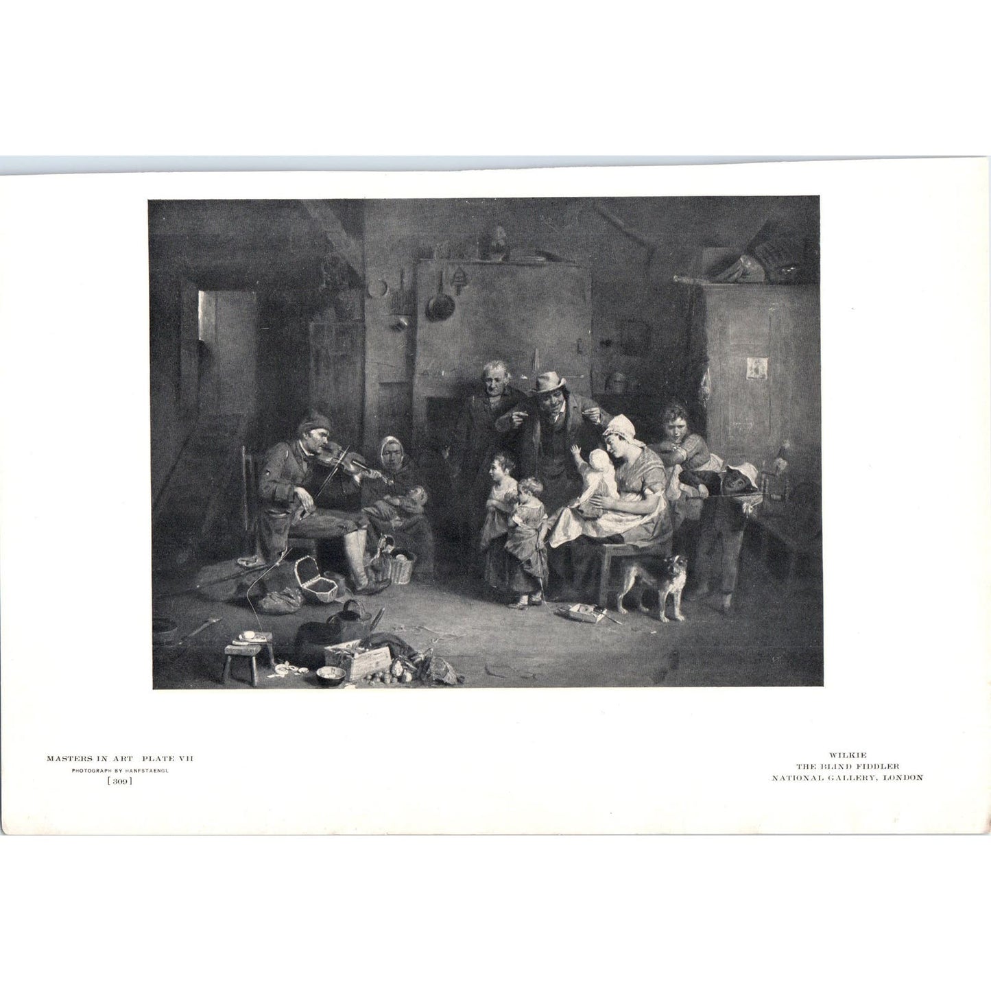 The Blind Fiddler - Wilkie c1905 Art Print D13