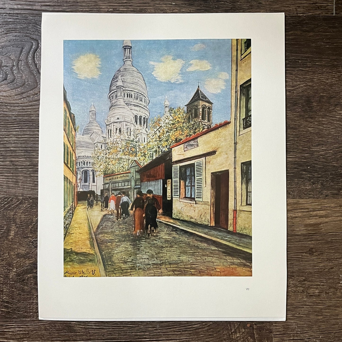 Maurice Utrillo Domes of the Sacré-Coeur tower Montmartre Lithograph 9x12 V10