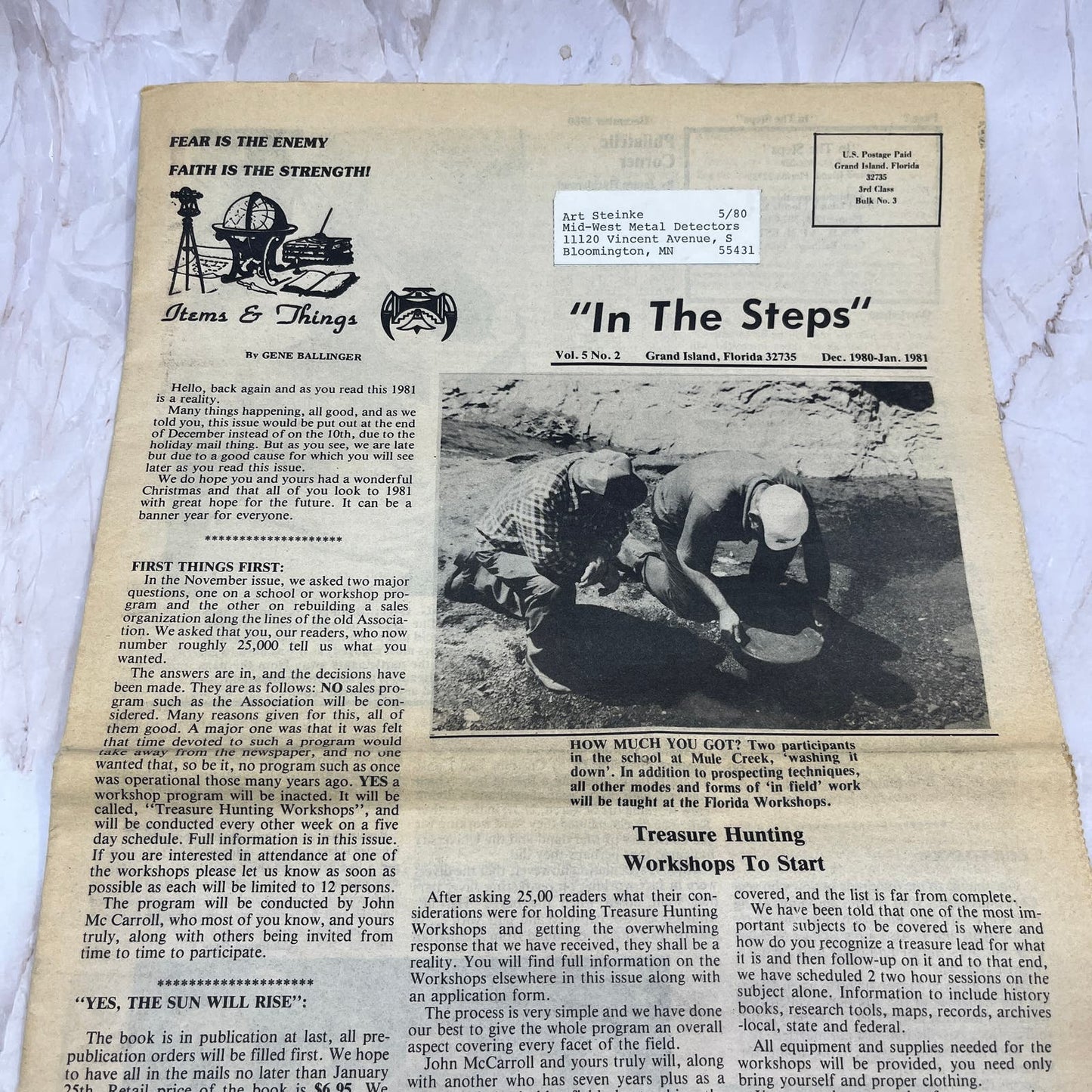 1981 Jan - In the Steps of the Treasure Hunter Newspaper - Grand Island FL M11