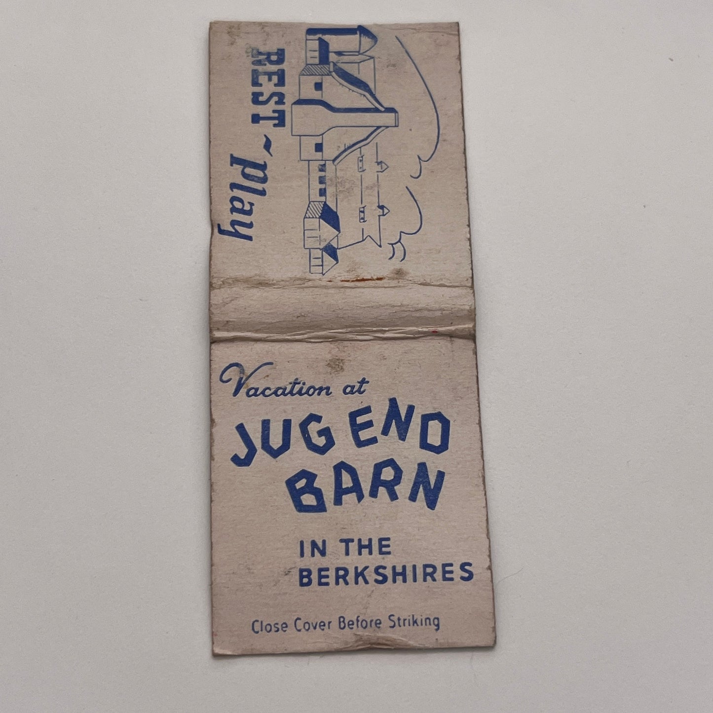 Jug End Barn in the Berkshires  Vintage Matchbook Cover MM2-7