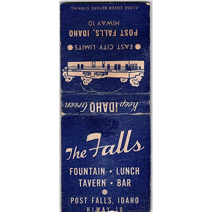 The Falls Restaurant Post Falls Idaho Vintage Matchbook Cover SE5-Y2