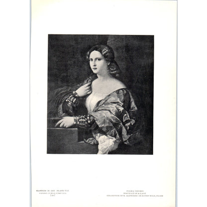 Portrait of a Lady - Palma Vecchio c1905 Art Print D14