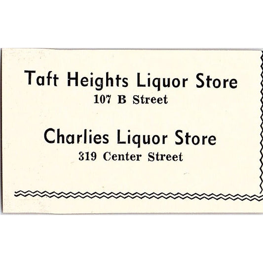 Shaffer Tool Works, Taft Heights Liquor, Charles Liquor Taft CA c1965 Ad AF8-S22