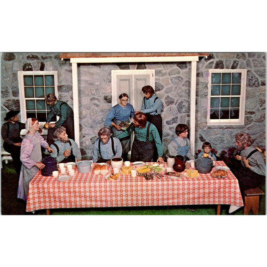 Amish Meal National Wax Museum Lancaster PA Vintage Postcard PD5