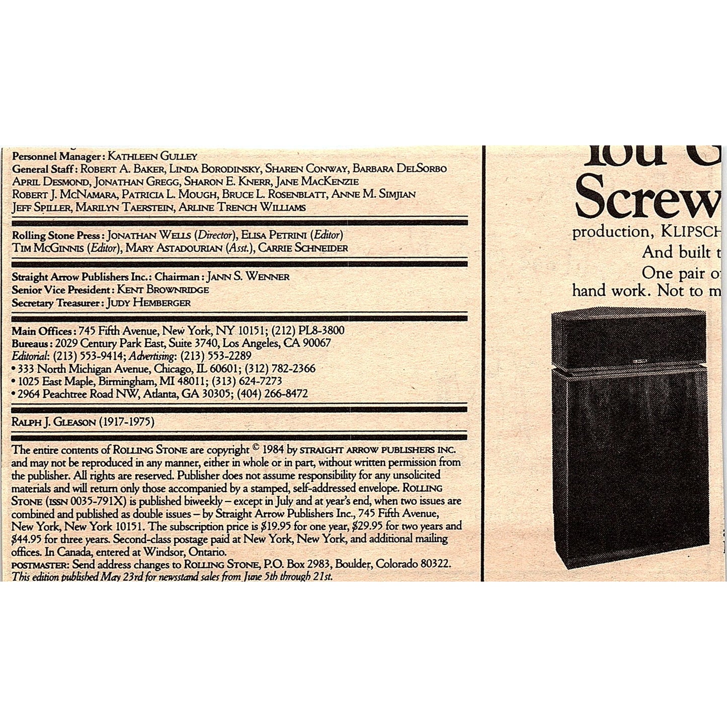 Mrs Gipper - Nancy Reagan Political Cartoon Pendergrast 1984 Ad AF8-H1