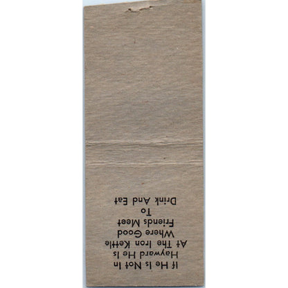 The Iron Kettle Peg & Archie Galbraith Hayward WI Vintage Matchbook Cover SD4-Y6