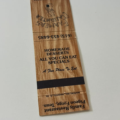 Farmers Daughter Family Restaurant Pigeon Forge TN Vintage Matchbook TB6-MB2-5