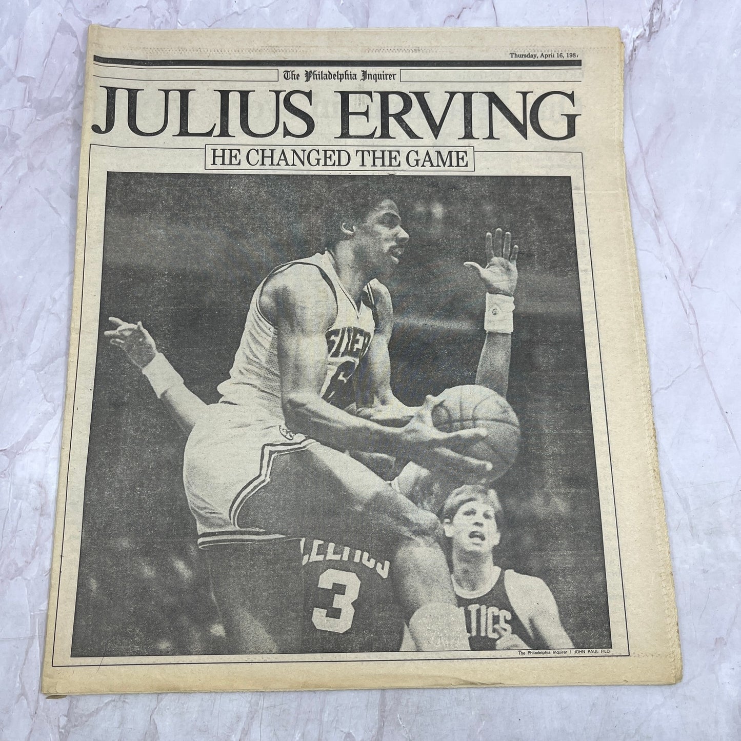 Philadelphia Inquirer April 16 1987 Julius Erving Retirement Tribute Issue TK3