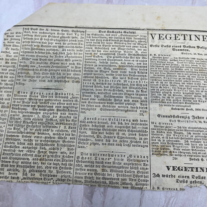 c1865 Lot of Original German Newspaper Clippings D22