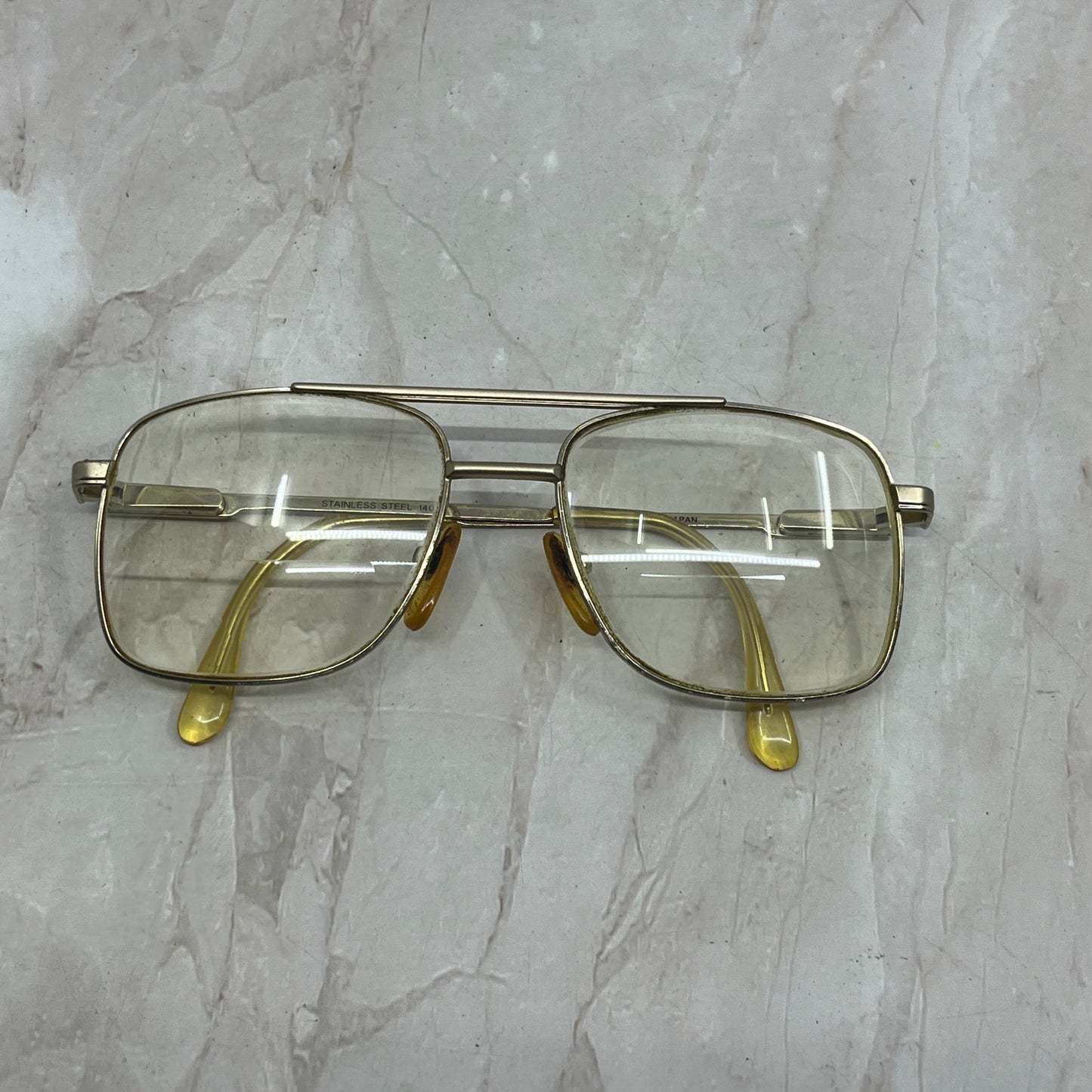 Vtg Design Classics Japan Steel Aviator Sunglasses Eyeglasses Frames TG7-G6-3