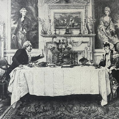 Darby and Joan in High Life Antique Engraving Vintage Art Print 9x12 V6