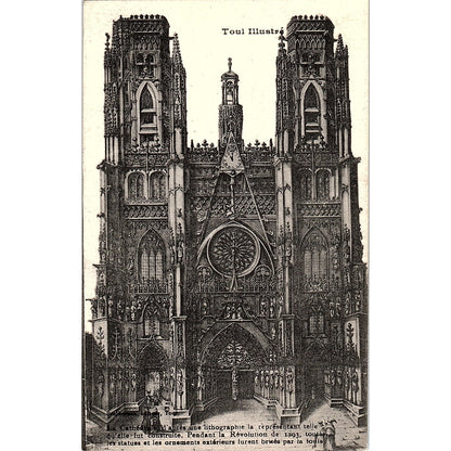 La Cathedrale Tour Illustre French Antique Postcard PE10