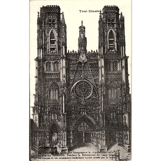 La Cathedrale Tour Illustre French Antique Postcard PE10