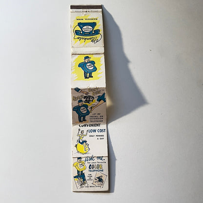 Teddy Telephone Citizens Telephone Mankato MN Fold Out Matchbook Cover MB111-6