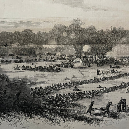 Battle of Charles City Road Pre Richmond Original 1863 Civil War Engraving C93