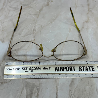 Vintage Oval Gold/Copper Tone Sunglasses Eyeglasses Frames TE9-G2-7