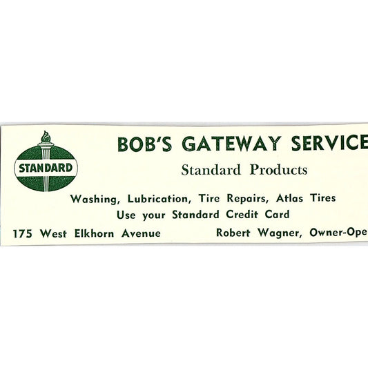 Bob's Gateway Service Robert Wagner Standard Oil 1957 Estes Park CO Ad AG4-M1