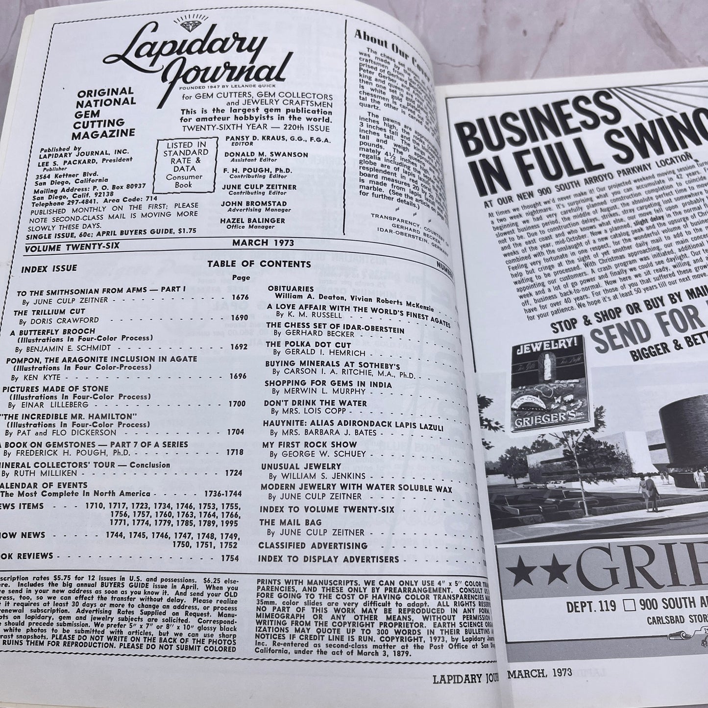 The Chess Set of Idar-Oberstein - Lapidary Journal Magazine - Mar 1973 M27