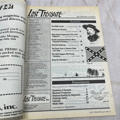 1985 April - Lost Treasure Magazine - Treasure Hunting Gold Prospecting M15