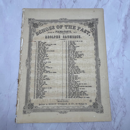 1860 Echoes of the Past - Charity - Adolphe Baumbach Sheet Music V16