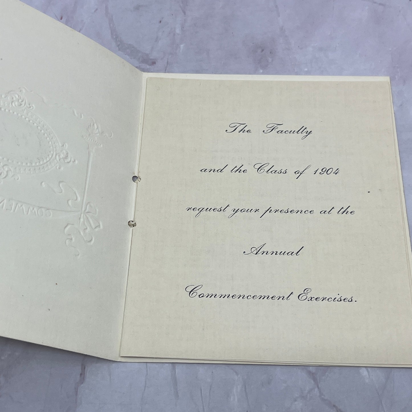 1904 Graduation Commencement Program Rosella Taylor Gertrude Amundson TB8-OD