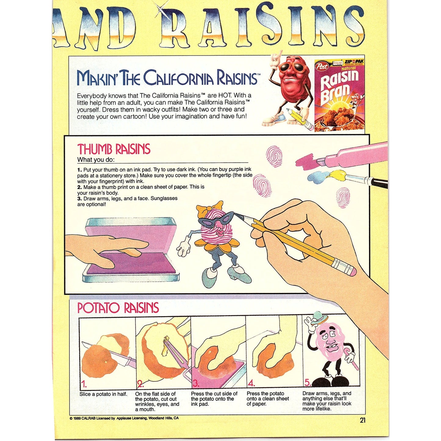Post Cereal Center For Nutrition & Health Breakfast Fun Facts 1989 Ad AF3-1