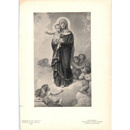 The Madonna With Angels - Bouguereau c1905 Art Print D16