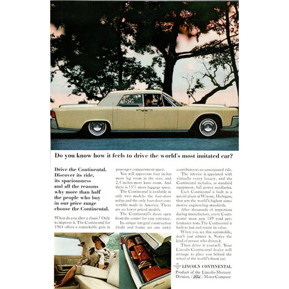 1964 Ford Country Squire Wagon Automobile Car - Vintage Magazine Ad D20