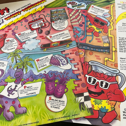 Kool-Aid Points Wacky Warehouse PurpleSaurus Rex Room 2 Page 1989 Ad AF3-3