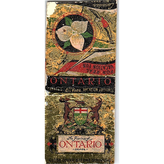 Ontario Travel Toronto Canada Vintage Matchbook Cover SC7-Y4