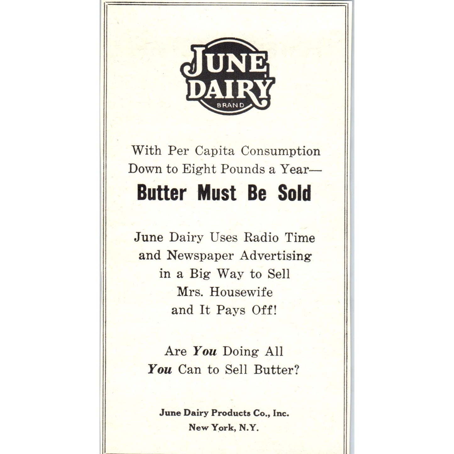 Hotel St. Cloud MN, June Dairy Products NY 1953 Ad AE9-DC1